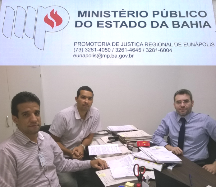 Dr. Wagner -CRF- (esquerda), Dr. Nilson -VISA- (centro), Dr. Rodrigo -MP- (direita)